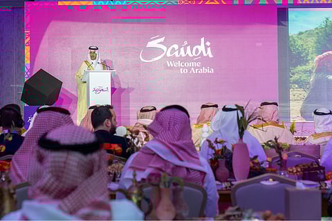 Ahmed Al Khateeb speaks at the event launch of the Saudi Summer Program 2024